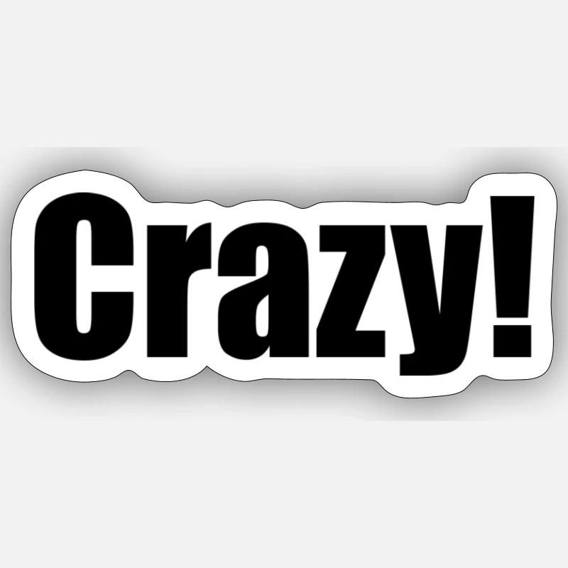 Fou! noir Sticker taille S (10 x 10 cm)