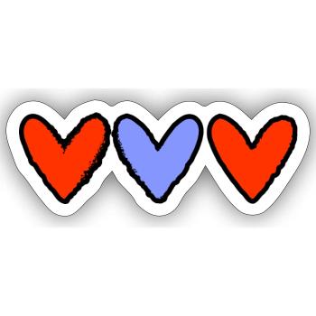VALENTINSTAG. HERZ. ICH LIEBE DICH. ICH LIEBE DICH - Sticker Größe S (10 x 10 cm) - Mattweiß - Vorne