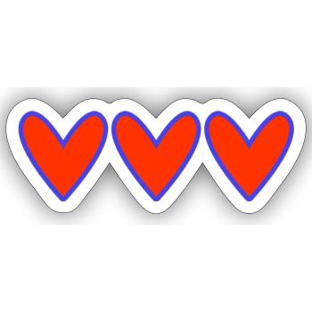 HEART. HAPPY BIRTHDAY. HAPPY BIRTHDAY - Sticker size S (10 x 10 cm) - white matte - Front