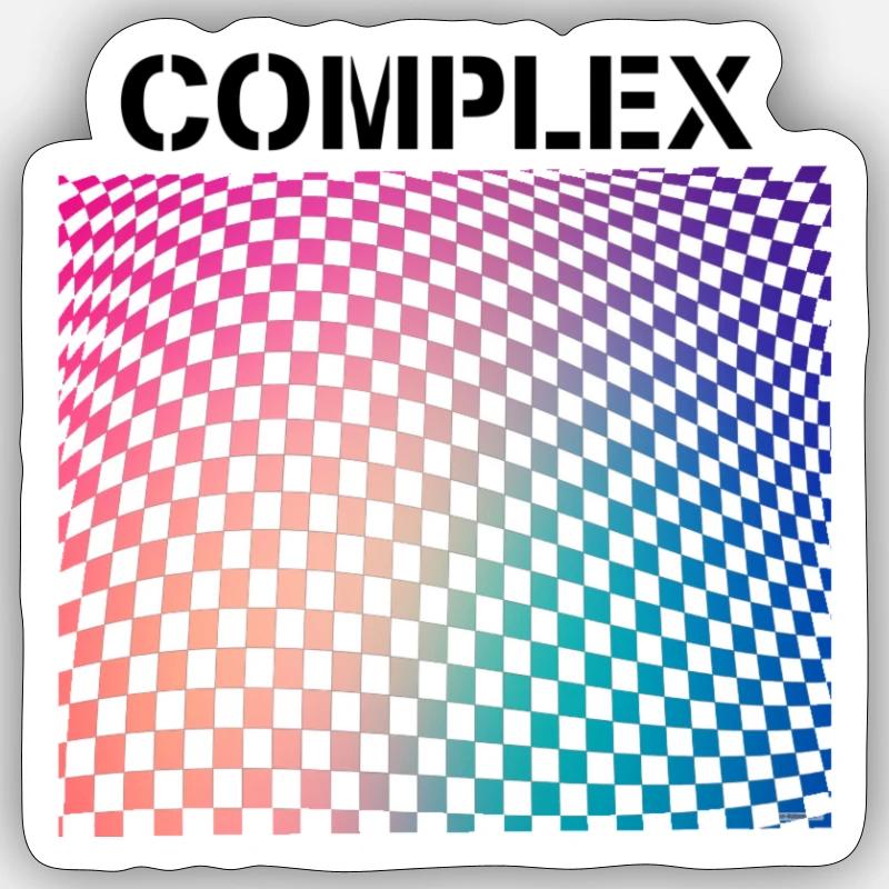 Complex - Sticker size S (10 x 10 cm) - white matte