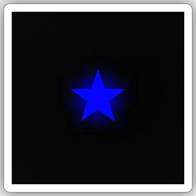 blauer stern - Sticker Größe S (10 x 10 cm) - Mattweiß