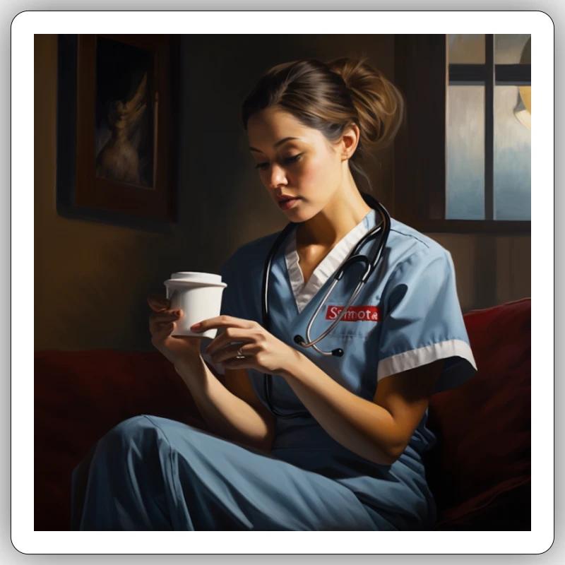 Krankenschwester Sticker Größe S (10 x 10 cm)