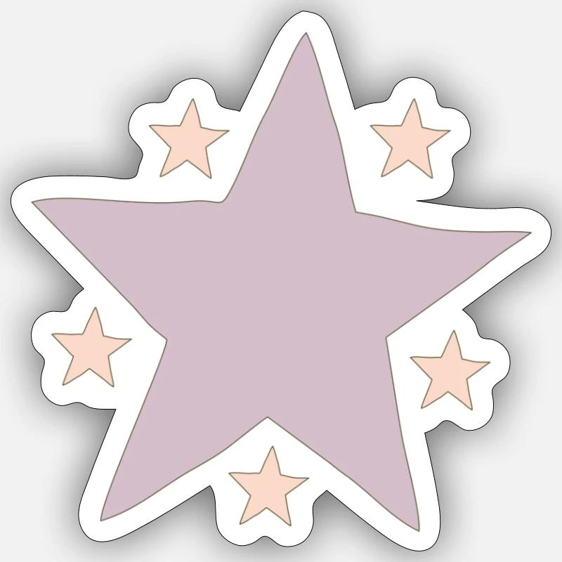 Étoile Pourpre - Sticker taille S (10 x 10 cm) - blanc mat