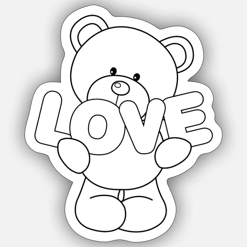 Love Bär Sticker Größe S (10 x 10 cm)