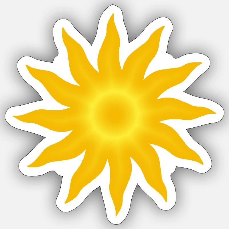 Boho Sun - Sticker size S (10 x 10 cm) - white matte