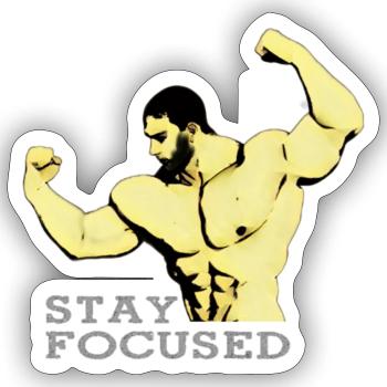 Gym - Sticker size S (10 x 10 cm) - white matte - Front