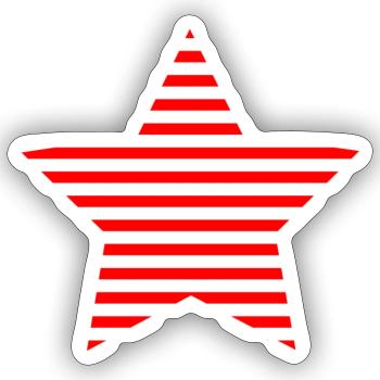 STAR. STARS. STAR. STARS. FEAST. ANNIVERSARY - Sticker size S (10 x 10 cm) - white matte - Front