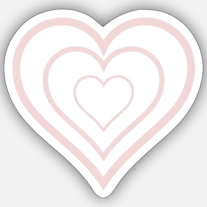 HERZ - Sticker Größe S (10 x 10 cm) - Mattweiß