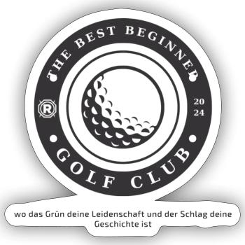 Beginner golf clup - Sticker Größe S (10 x 10 cm) - Mattweiß - Vorne