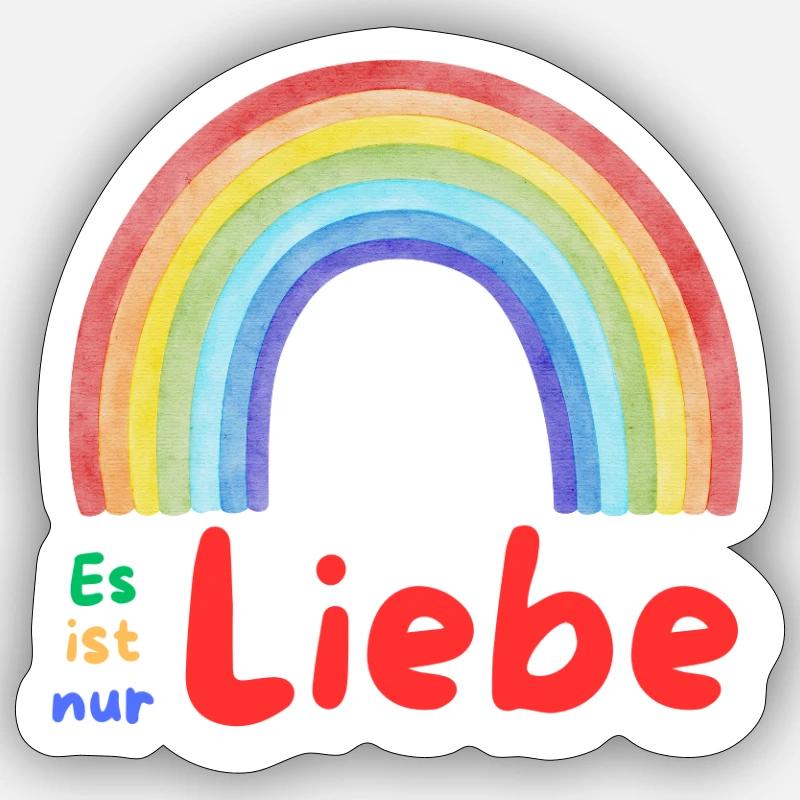 It's just love (rainbow for tolerance) Sticker size S (10 x 10 cm)