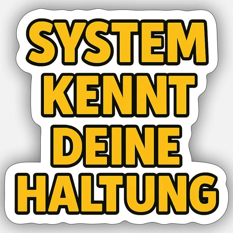 System knows your attitude Sticker size S (10 x 10 cm)
