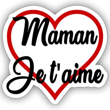 MOTHER'S DAY. HAPPY MOTHER'S DAY - Sticker size S (10 x 10 cm) - white matte - Front