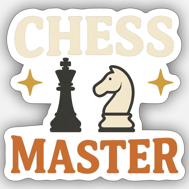 Chess master Sticker Größe S (10 x 10 cm)