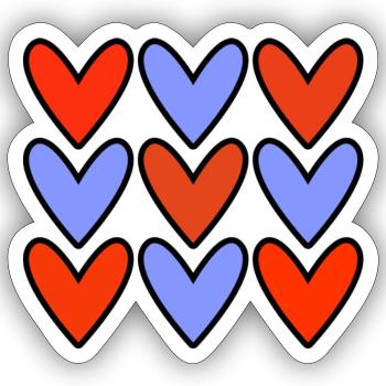 VALENTINSTAG. Junggesellinnenabschied. ICH LIEBE DICH. ICH LIEBE DICH. LIEBE - Sticker Größe S (10 x 10 cm) - Mattweiß - Vorne