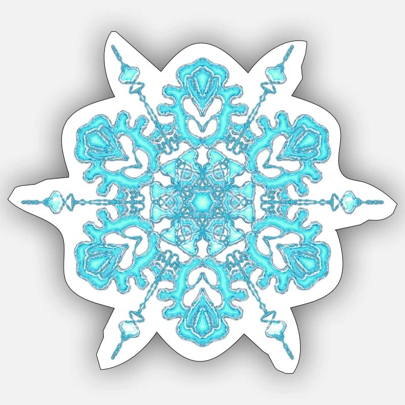 Flocon de neige Sticker taille S (10 x 10 cm)