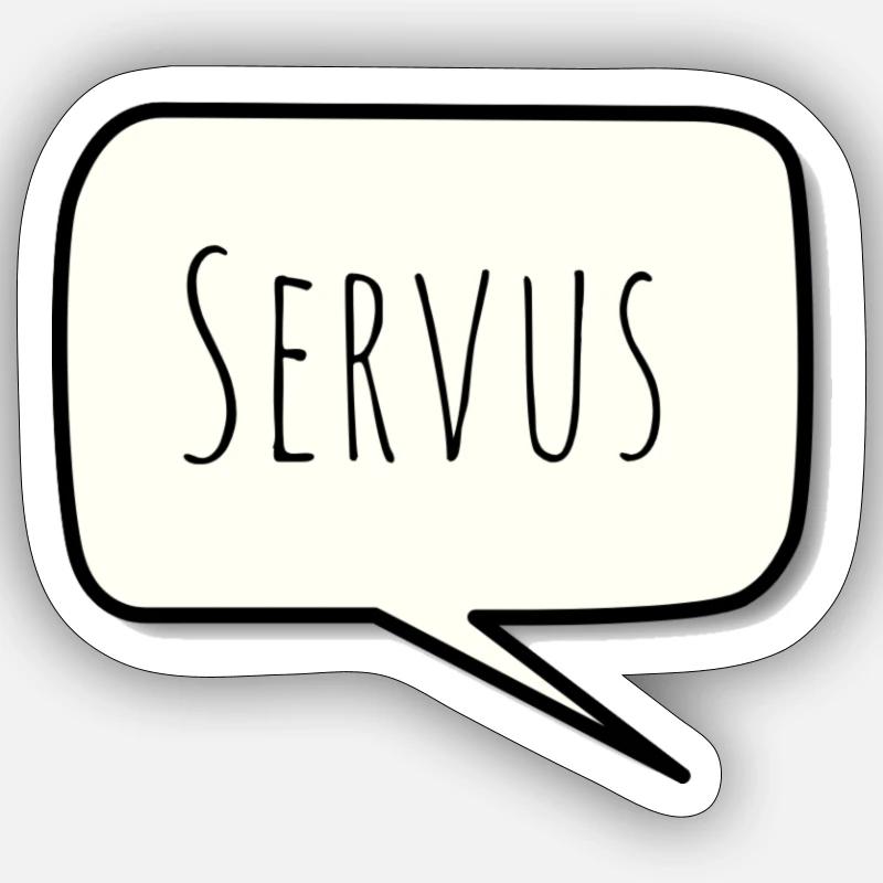 Servus - Sticker taille S (10 x 10 cm) - blanc mat