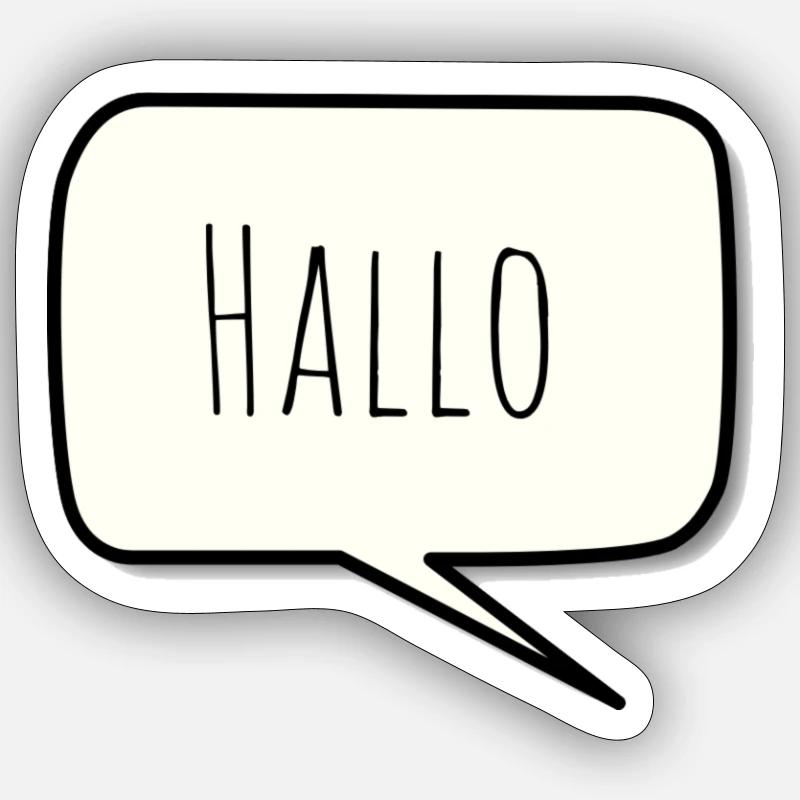 Hello Sticker size S (10 x 10 cm)