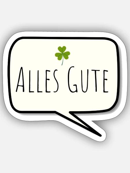 Alles Gute - Sticker Größe S (10 x 10 cm) - Mattweiß