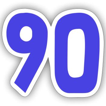 JAHRESTAG. ALLES GUTE ZUM GEBURTSTAG. ALLES GUTE ZUM GEBURTSTAG - Sticker Größe S (10 x 10 cm) - Mattweiß - Vorne