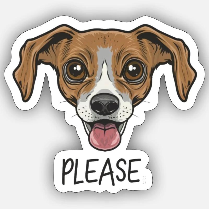Angenehmer Hund Sticker Größe S (10 x 10 cm)