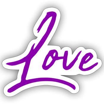 LIEBE. VALENTINSTAG. HERZ. ICH LIEBE DICH. ICH LIEBE DICH - Sticker Größe S (10 x 10 cm) - Mattweiß - Vorne