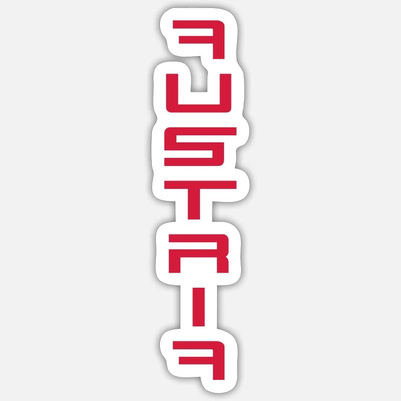 Austria - Sticker taille S (10 x 10 cm) - blanc mat