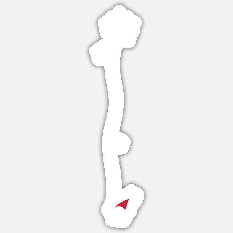 Père Noël avec flocon Sticker taille S (10 x 10 cm)