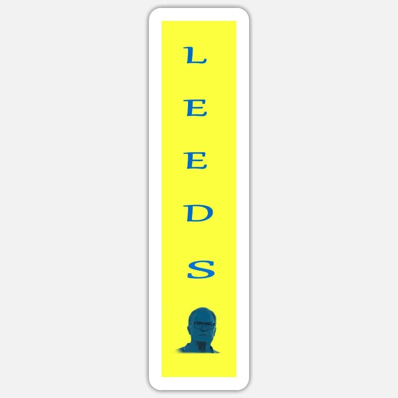 leeds bielsa marcelo - Sticker taille S (10 x 10 cm) - blanc mat