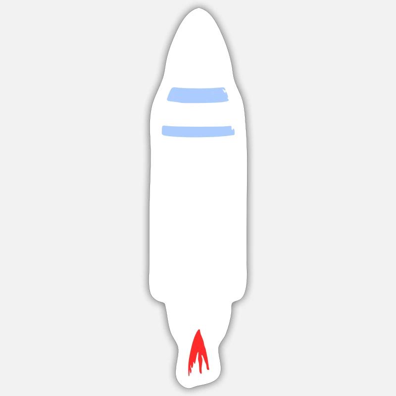 Vecteur de vol spatial spatial de fusée spatiale Sticker taille S (10 x 10 cm)