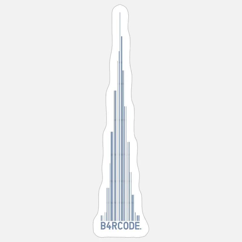B4RCODE. Dubai - Sticker size S (10 x 10 cm) - white matte