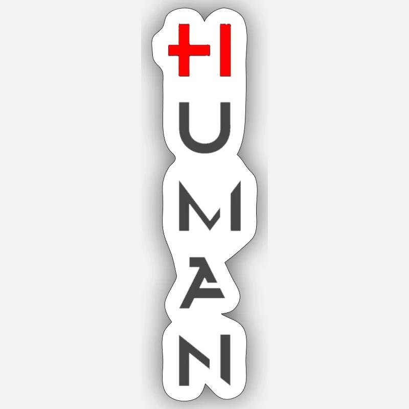 HUMAN - Sticker size S (10 x 10 cm) - white matte