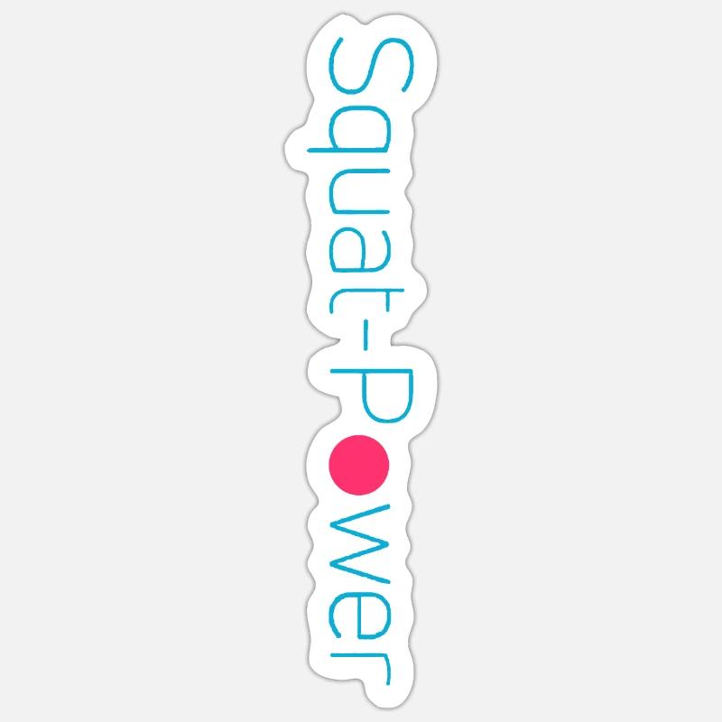 Puissance de squat 03 - Sticker taille S (10 x 10 cm) - blanc mat