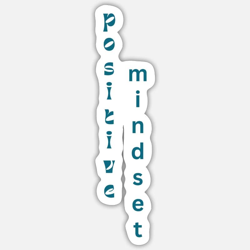positive mindset - Sticker Größe S (10 x 10 cm) - Mattweiß