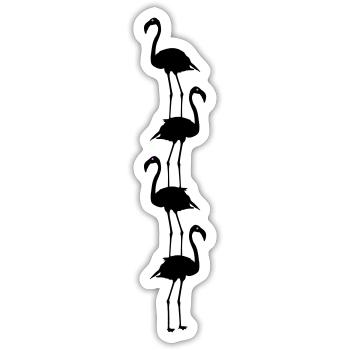 Flamingos Animals - Sticker size S (10 x 10 cm) - white matte - Front