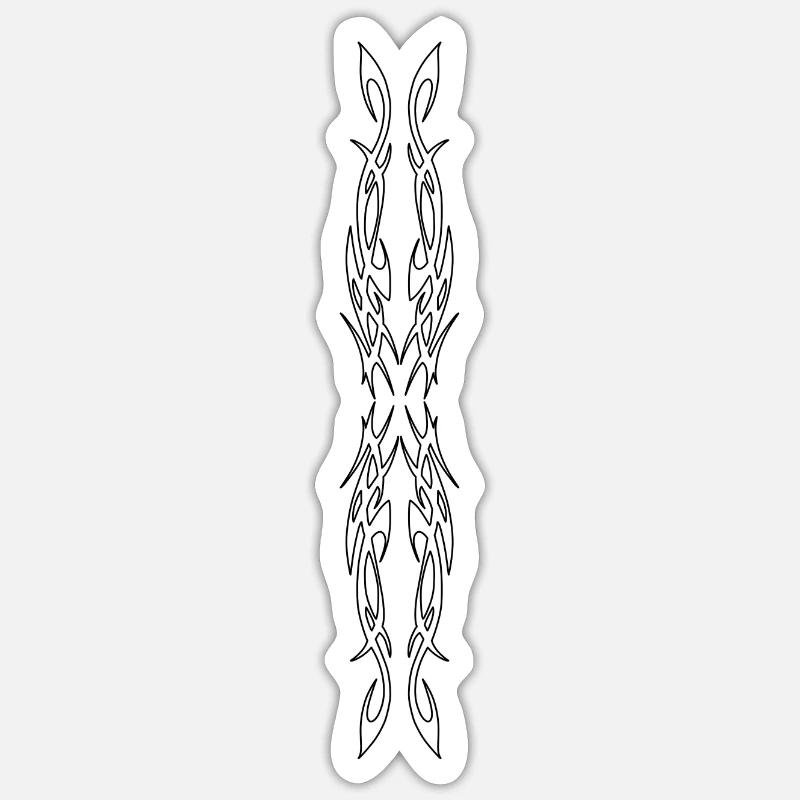 tribal 13 blanc - Sticker taille S (10 x 10 cm) - blanc mat
