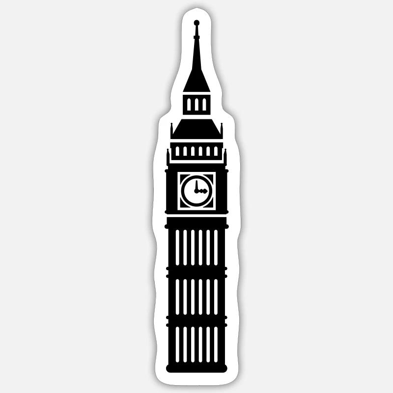 Londres - Sticker taille S (10 x 10 cm) - blanc mat