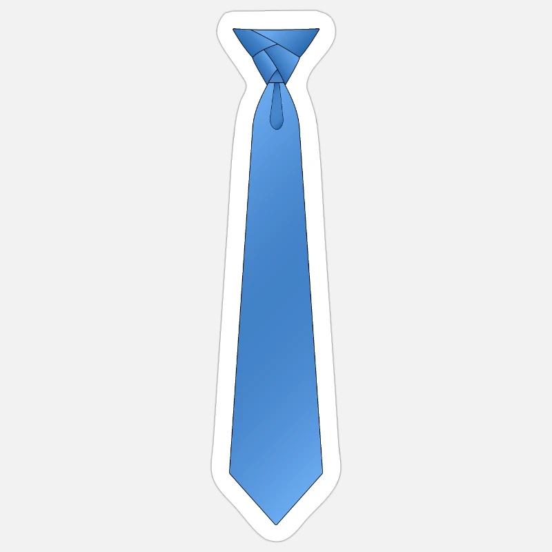 Eldregde tie blue - Sticker size S (10 x 10 cm) - white matte