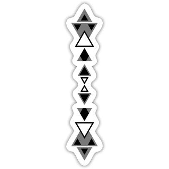 Tribal tattoo triangles - Sticker size S (10 x 10 cm) - white matte - Front