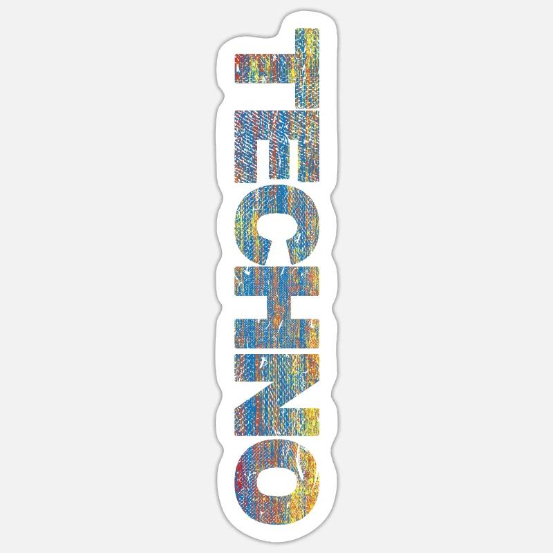 Hard Techno | | techno sombre Techno acide Sticker taille S (10 x 10 cm)