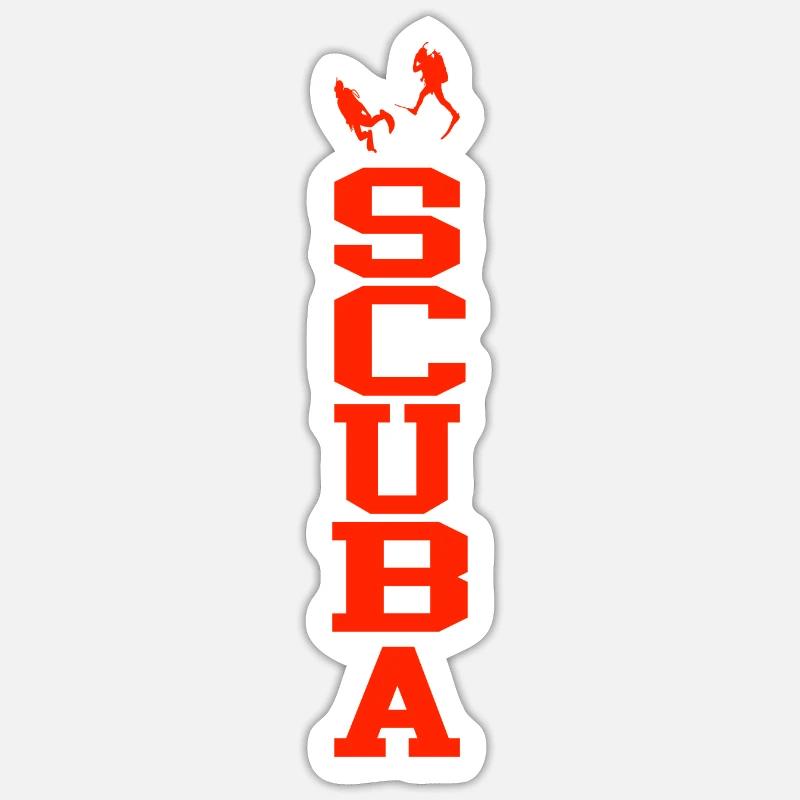 Scuba Tauchen Spruch - Sticker Größe S (10 x 10 cm) - Mattweiß