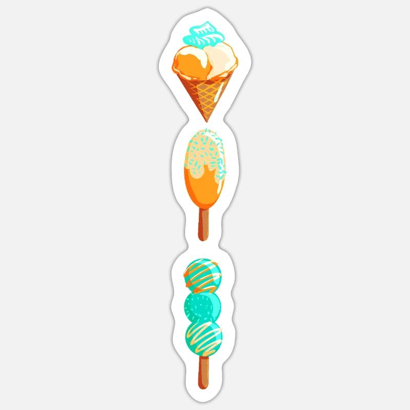 Eis - Sticker Größe S (10 x 10 cm) - Mattweiß