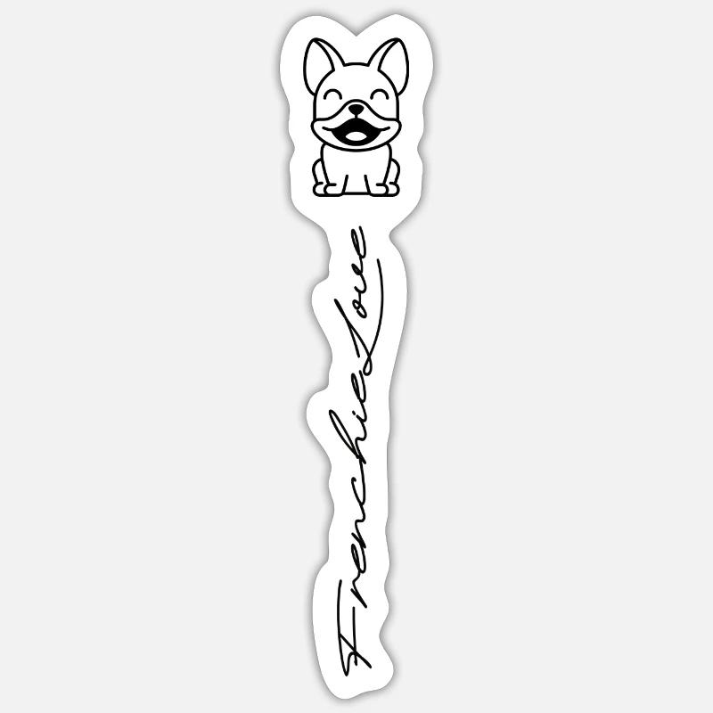 Frenchie Amour Sticker taille S (10 x 10 cm)