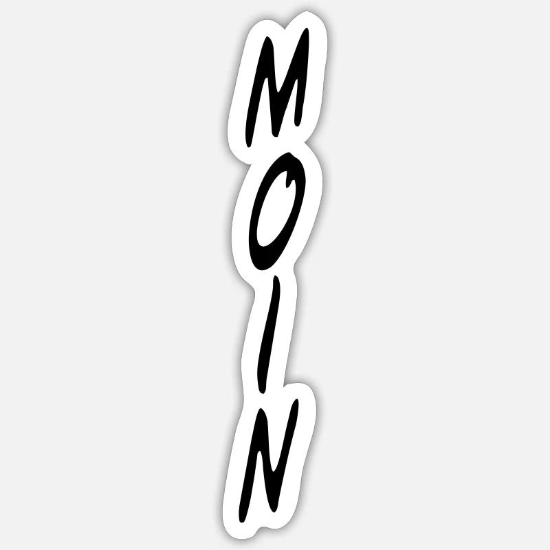 MOIN - Sticker Größe S (10 x 10 cm) - Mattweiß