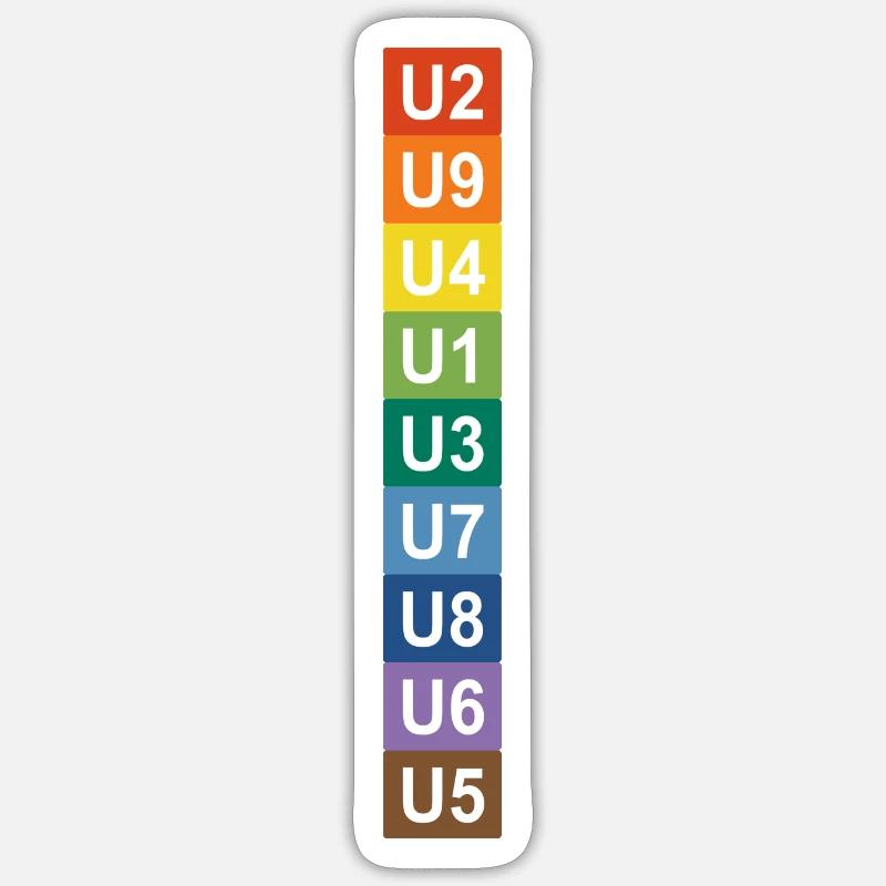 U-Bahn Regenbogen Berlin Sticker Größe S (10 x 10 cm)