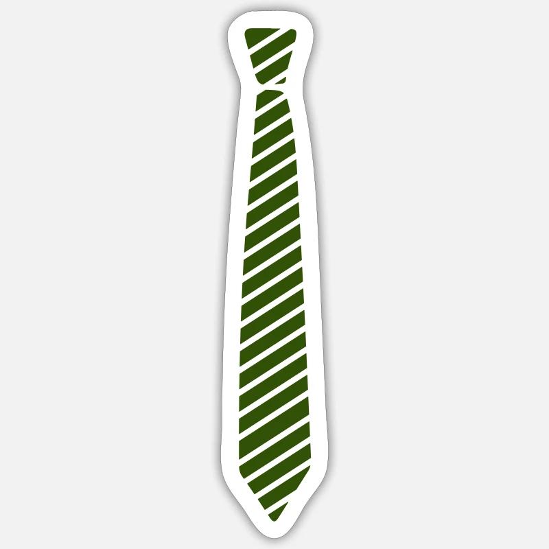 cravate - Sticker taille S (10 x 10 cm) - blanc mat