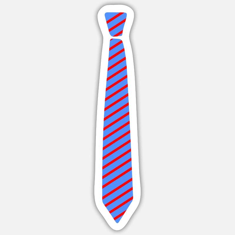 cravate 2 - Sticker taille S (10 x 10 cm) - blanc mat