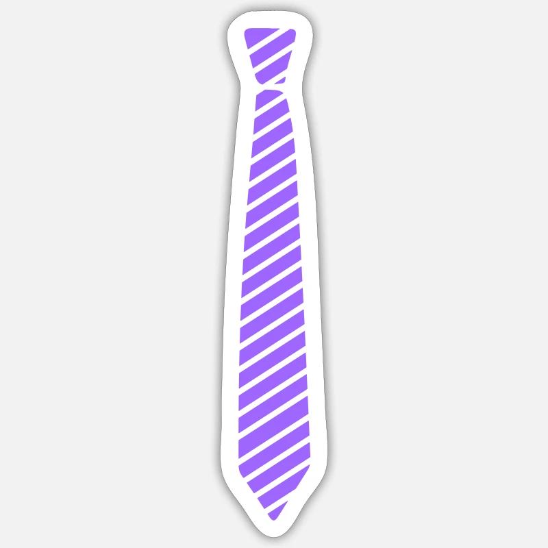 Krawatte - Sticker Größe S (10 x 10 cm) - Mattweiß