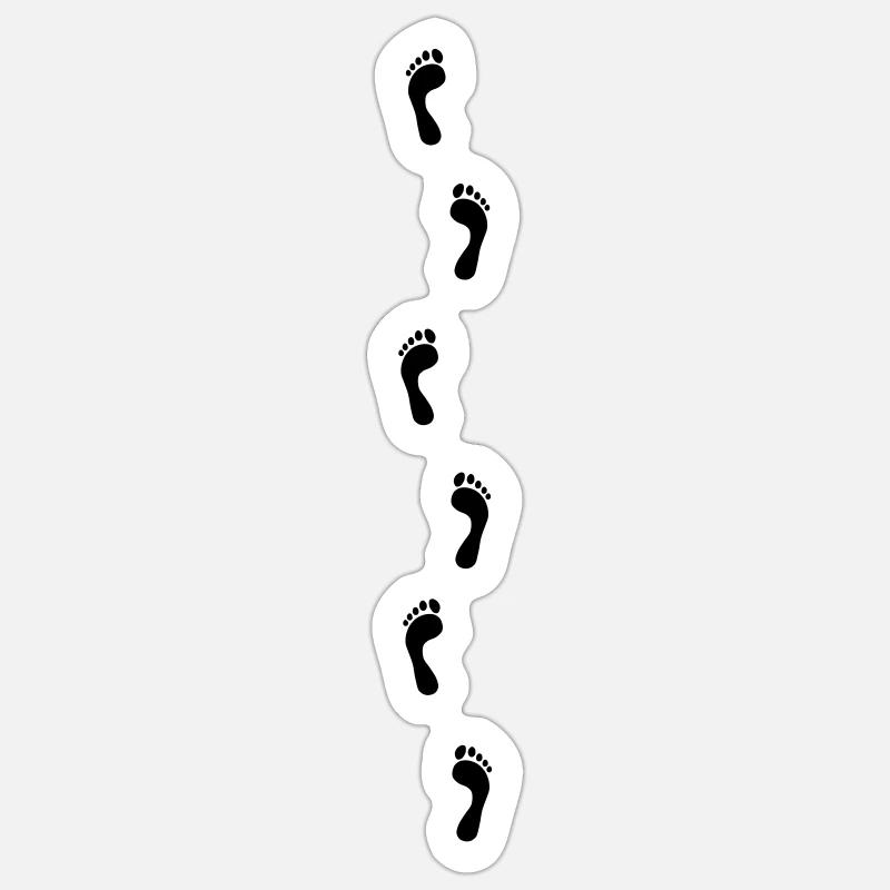 Footprints Sticker size S (10 x 10 cm)