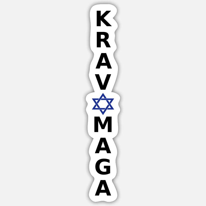 Krav Maga - Sticker taille S (10 x 10 cm) - blanc mat