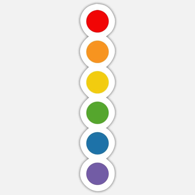 Rainbow rounds Sticker size S (10 x 10 cm)